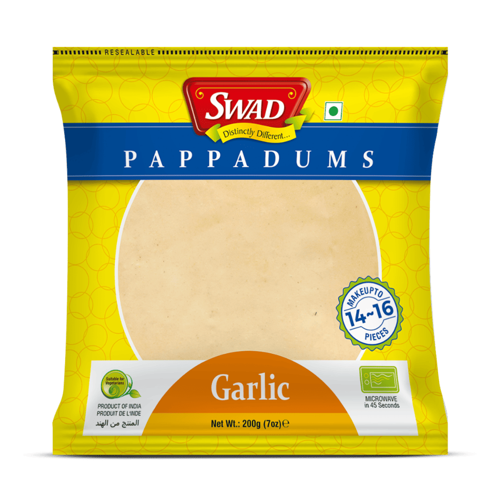 Garlic Pappadums 200g